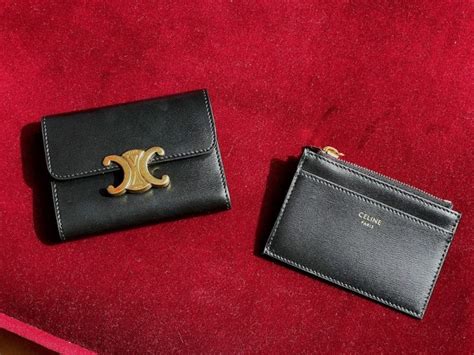 celine triomphe compact wallet with coin pouch|celine detachable wallet.